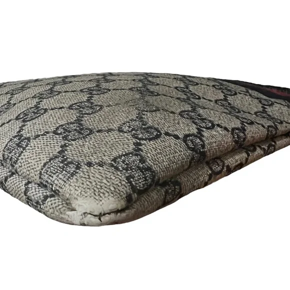 Gucci • RARE Vintage GG Web Monogram Navy PVC Leather Purse Tote Bag Handbag - Picture 8 of 16